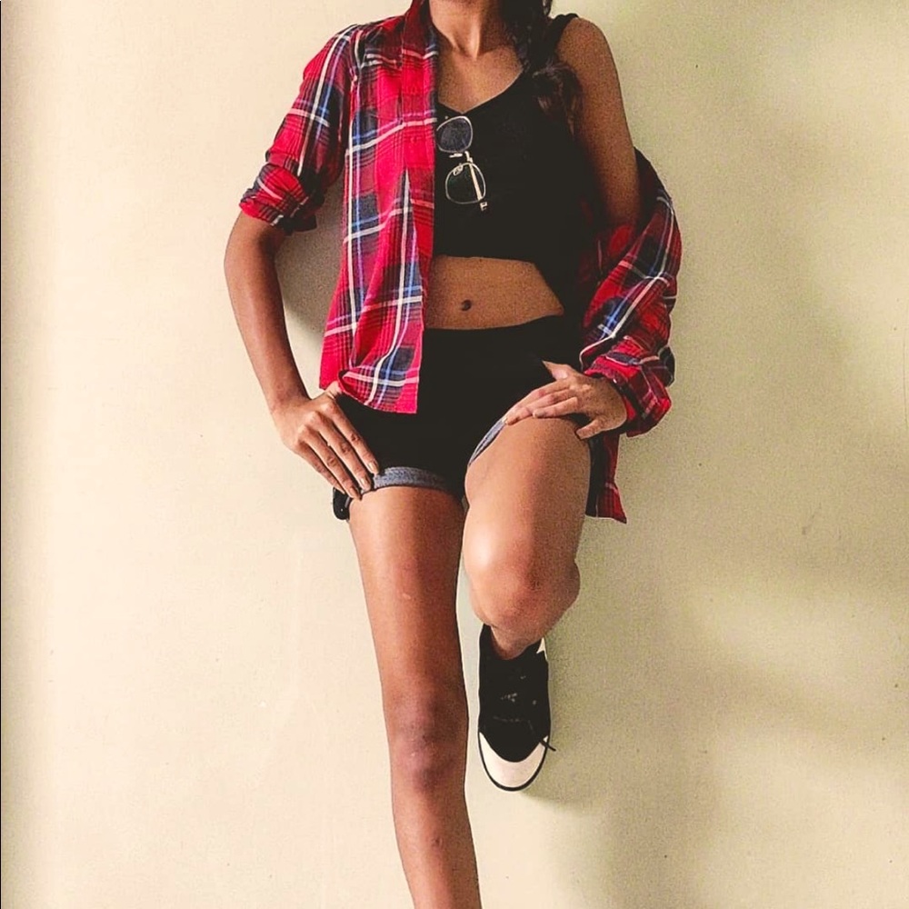 red and black checkered flannel